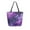 Purple and Black Tie-dye texture, variant on Open Top Canvas Tote Bag with Zipper Reusable Shopping Bag 13.5x15" Roomy Carryall Purple and Black Tie-dye Texture