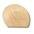 thumbnail image 2 of Unfinished Wood Etched Helmet Shape 24" / 1/8", 2 of 2