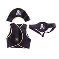 thumbnail image 1 of Pirate Costume Set Pirate Eye Patches Skull Pattern Pirate Hat Halloween Pirate Cosplay Accessories Multicolor, 1 of 4