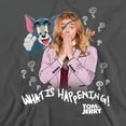 thumbnail image 2 of Tom and Jerry Movie What Is Happening Unisex Adult Pull-Over Hoodie,Charcoal, 3X-Large, 2 of 5