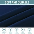 thumbnail image 2 of H.VERSAILTEX Contemporary Navy Solid Print Grommet Blackout Thermal Insulated Curtains Window, 52" x 54", 1 Panel, 2 of 6