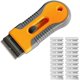 thumbnail image 1 of Glass and Ceramic Scraper - Window Cleaning Tool with 20 Replacement Parts for Removing Sealant Labels, Decal and Oven Glue, 1 of 4