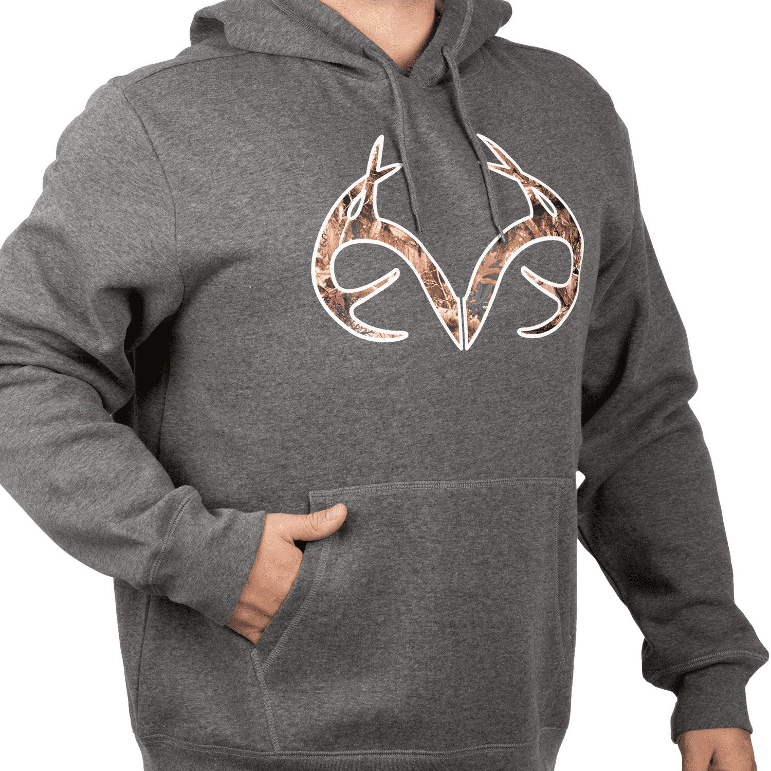 Realtree Charcoal Antlers Logo V2 Men 