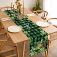 thumbnail image 3 of St. Patrick's Day Table Runner - 90 Inch Long, Kitchen Dining Table Runner Dresser Scarves, Shamrocks Green Boots Bools Farm Plaid Farmhouse Decor for Coffee Tables Wedding Party Banquet, 3 of 8