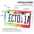 thumbnail image 3 of Aluminum License Plate Frame 2 Pack Car Exterior Accessory Car Tag Holder for Front Rear Plates Cars Decor Tie-dyed Colorful Spiral Pattern, 3 of 7