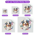 thumbnail image 5 of Funny Watercolor Adorable Australian Shepherd Peeking Through Torn Paper Effect Cutout Transfer Sticker Aussie Dog Lover Gifts Transparent Decal Art Decor - 00026, 5 of 5