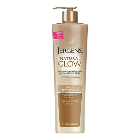 Jergens Natural Glow Daily Moisturizer, Medium to Tan,10