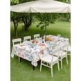 thumbnail image 5 of 60x102 Inch Outdoor Tablecloth with Umbrella Hole Zipper Rectangle Summer Starfish Conch Rectangular Tablecloths Outside Waterproof Vintage Ocean Jellyfish Coral Patio Table Cover for Picnic Party, 5 of 8