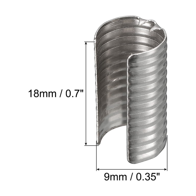 Uxcell 50Pcs Leather Rope Clips - Cylindrical Foldable Crimps For DIY Jewelry, Lanyards & Crafts