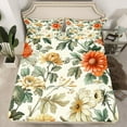 thumbnail image 2 of Feelyou Garden Flower Women Queen Sheet Sets, Green Yellow Bed Set, 4 Pieces, 2 of 7