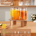 thumbnail image 2 of Dispensador de bebidas FavorFlavor, vaso de 1 galón con soporte de madera, x2, 2 of 7