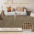 thumbnail image 4 of 8x10 Area Rugs Machine Washable Rug for Living Room, Modern Distressed Bedroom Rug, Non Slip Office Carpet, Low Pile Solid Rugs for Dining Room, Brown, 4 of 7
