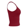 thumbnail image 4 of Women Sleeveless Crewneck Cropped Tank Top Nylon Spandex for Summer Casual Occasions, 4 of 5