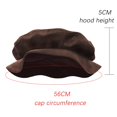 thumbnail image 4 of Medieval Tudor Flat Cap Faux Suede Beret Hat Renaissance Festival Costume Accessories for Men Women Brown Free Size, 4 of 5