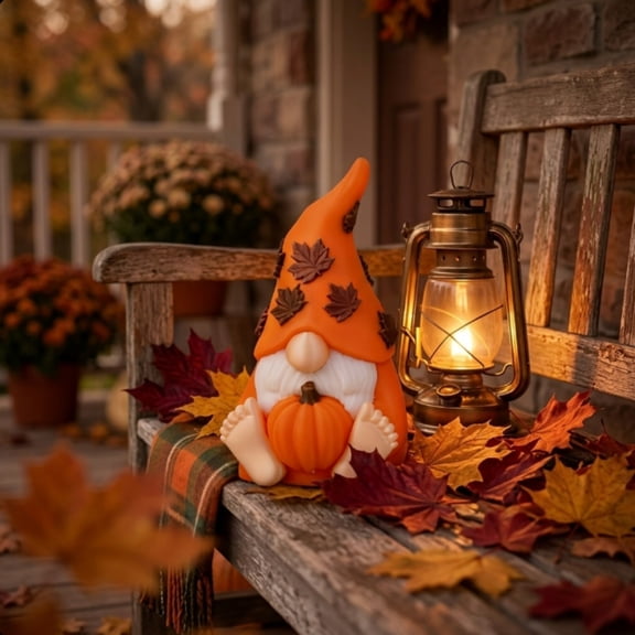 Ailezt Halloween Decor Autumn Themed Desktop Figurine: Pumpkin Ornament For Home