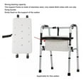 thumbnail image 3 of Walker Wheels, Walker Bath Board Stabilidad 5 Niveles de Altura Rueda Blanca Para Caminantes de 4 Piernas, 3 of 7