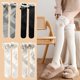 thumbnail image 2 of Ruifaya Calcetines hasta la rodilla de lolitas con lazo y cordones, medias hasta el muslo, calcetines con pompones hasta la pantorrilla, 2 of 6