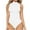 White, variant on Wyongtao Womens Bodysuit Tummy Control Sleeveless Solid Round Neck Tight Fitting Shapewear Bodysuit Seamless Slim Fit Smocked Sharp Collection
