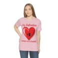 thumbnail image 5 of Funny Valentine's Day Shirt | My Valentine Comes in a Bottle! | Wine Lover | Drink Wine | Unisex Jersey Short Sleeve Tee, 5 of 10