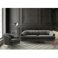 thumbnail image 5 of Chic Home Philo Sofa Barrel Back Linen-Textured Upholstery Vertical Channel-Quilted, 5 of 5