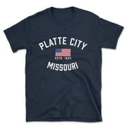 Platte City Missouri Patriot Men's Cotton T-Shirt