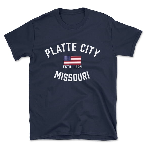 Platte City Missouri Patriot Men's Cotton T-Shirt