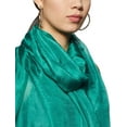 thumbnail image 2 of Stylore 100% Silk Scarf Lightweight Sunscreen Shawl Wrap Scarves Sea Green Long, 2 of 4
