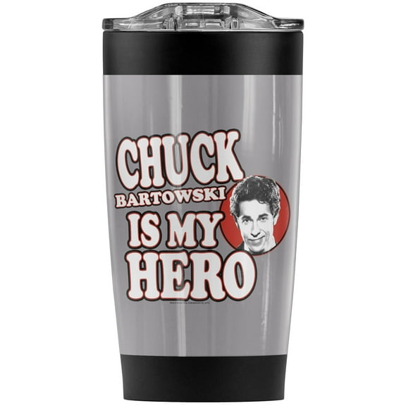 Chuck/My Hero Stainless Steel Tumbler 20 oz Coffee Travel Mug/Cup, Vacuum Insulated & Double Wall with Leakproof Sliding Lid | Great for Hot Drinks and Cold Beverages