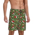 thumbnail image 2 of Goofa Christmas Hat sock Pattern Men's Pajama Short Sleep Shorts Soft Comfortable Breathable Pajamas Shorts with Pockets-Large, 2 of 6