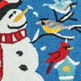 thumbnail image 3 of Snowman with birdhouses Indoor/Outdoor Hooked Rug 24"x42", 3 of 3