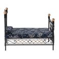 thumbnail image 2 of Cama Doble de Estilo Europeo para Casa de Muñecas 1/12 con Accesorios de Decoración , Negro, Tamaño de la cama (L X W X H): 16 x 11.5 x 13 cm, 2 of 5