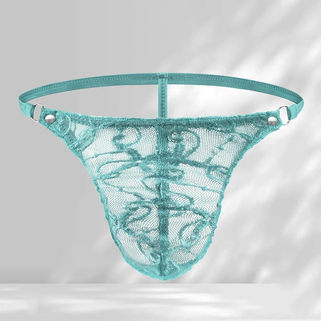 Mens Underwear Transparent Mesh Lace Low Rise Briefs for Daily Wear Breathing Soft Stretch Comfort