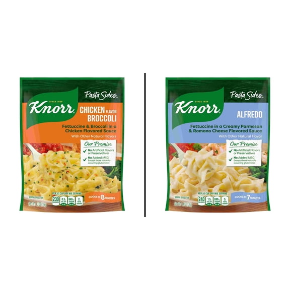 Knorr Chicken Broccoli Pasta Sides 4.2 oz & Knorr Pasta Sides Alfredo 4.4 oz.