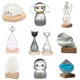 thumbnail image 2 of Botella de pronóstico del tiempo con forma de gota de agua de cristal transparente con forma de corazón de tormenta, adorno de base de madera líquida para decoración del hogar, boda, regalo artesanal, 2 of 5