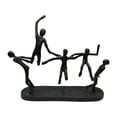thumbnail image 2 of Sagebrook Home Modern Metal 15"H Black Contortionists Sculpture People Figurine - 19" x 4" x 15", 2 of 3