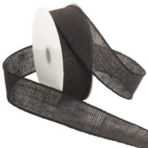 Morex Ribbon, Burlap, 1-1/2 in x 10 yd, Black