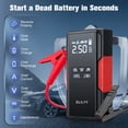 thumbnail image 5 of ALILYY Car Jump Starter with Air Compressor 150PSI Tire Inflator ,4000A Peak Car Battery Jump Starter (8.0L Gas or 8.0L Diesel) 32000mAh Battery Jump Box with LED Light,Black, 5 of 12