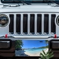 thumbnail image 5 of License Plate, Tropical Beach Paradise Decorative Front,Personalized Stainless Steel License Plate Cover For Men Women,12.2" X 6.2", 5 of 6