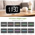 thumbnail image 2 of KeeKit Digital Alarm Clock, 6.6in LED Alarm Clock with RGB Atmosphere Light, Electronic Desktop Clock with 2 Alarm Settings, 5 Adjustable Brightness, 10 Night Light for Living Room, 2 of 8