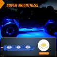 thumbnail image 4 of Nilight 8Pcs Truck Pickup Bed Light 24Led Blue Cargo Rock Lighting Kits with Switch for Van off-Road Under Car Side Marker Foot Wells Rail, 4 of 8