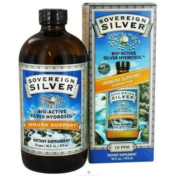 Sovereign Silver Immune Support Bio Active Silver Hydrosol 16 Fl Oz Walmart Com Walmart Com