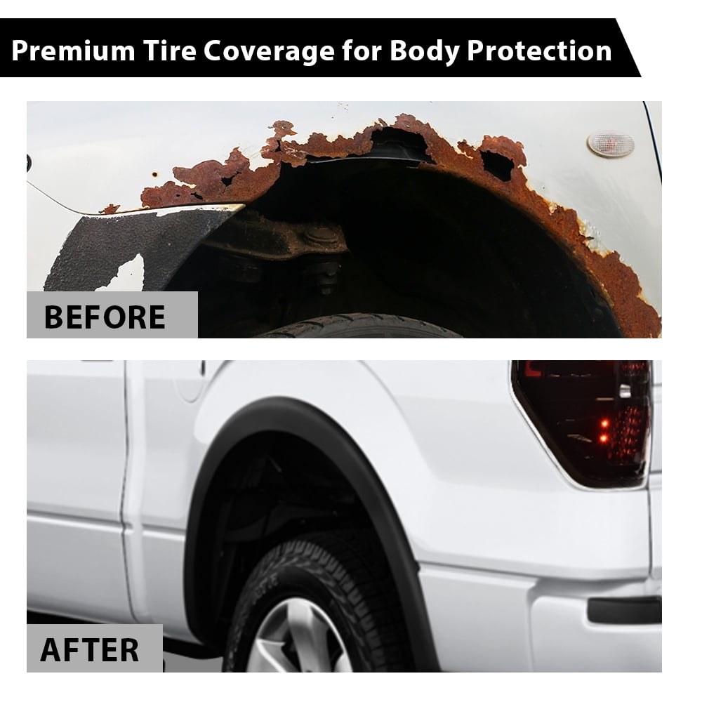PIT66 Fender Flares Replace Pocket Rivet Fender Flare Wheel Protector Cover Fit For 09-14 Ford F150