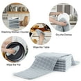 thumbnail image 6 of 6-Pack 100% Cotton Absorbent Kitchen Towels Classic Plaid Style Grey, 6 of 8