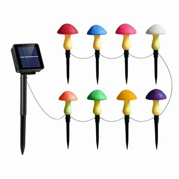 8-Pack Cracked Mushrooms Lights for Garden Decor, Solar Mushroom Lights Outdoor Decor, Whimsical Yard Art for Yard