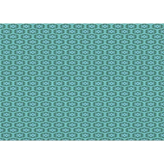 Ahgly Company Machine Washable Indoor Rectangle Transitional Turquoise Green Area Rugs, 2' x 5'