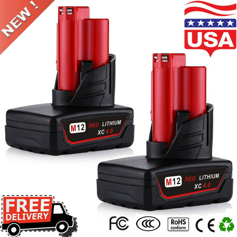 2xFor Milwaukee M12 48 11 2460 LITHIUM 48 11 2412 XC 6.0 Extend