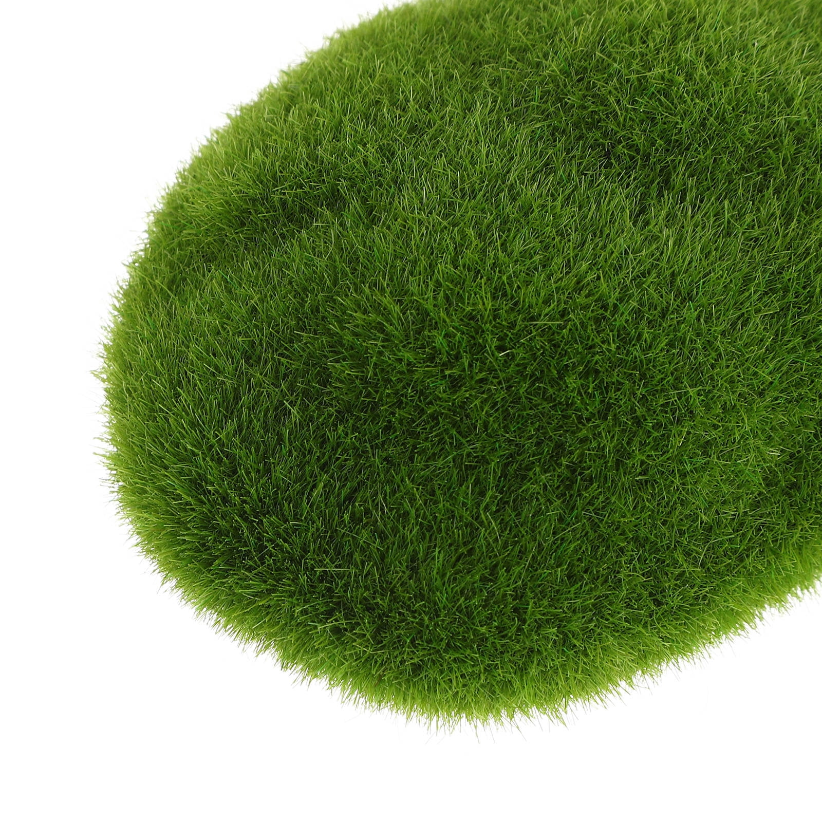 Raindrops Realistic Green Flocking Moss Stones Garden Decorations for Indoor Outdoor Home Use - 50 Pieces Set