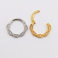 thumbnail image 3 of LINXIQIN Titanium Micro Cubic Zirconia Hinged Nose Hoop Ring Body Jewelry Unisex, 3 of 6