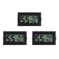 thumbnail image 1 of Minkissy 3Pcs Mini Hygrometer with Wireless Function for Reptile Black 1.8x1in, 1 of 8