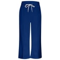 thumbnail image 6 of LIaqionyy Girls Sweatpants Casual Wide Leg Pants High Waisted Baggy Drawstring School Uniform Trouser with Pockets, 6 of 8